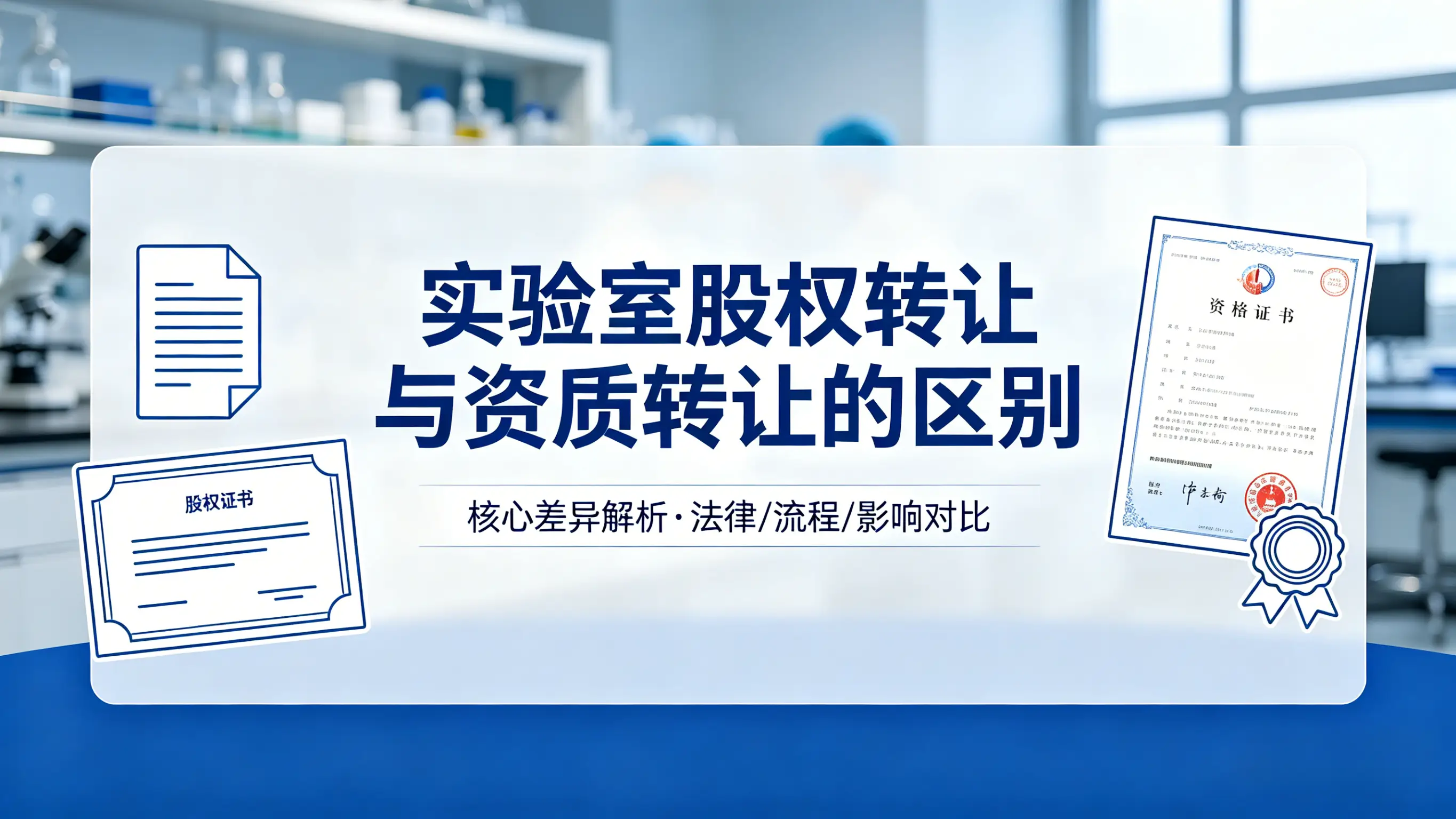 实验室股权转让与资质转让的区别